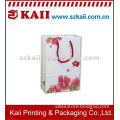 fancy flowers design gift paper bag with window
